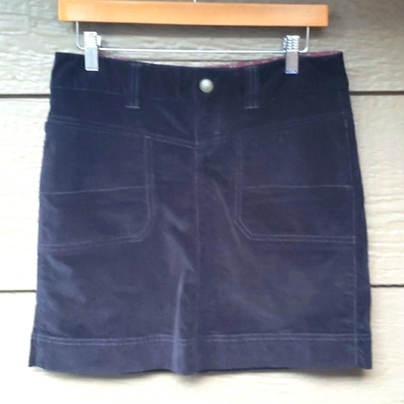 Athleta WASHED VELVET SKIRT Black 4P - Picture 2 of 8